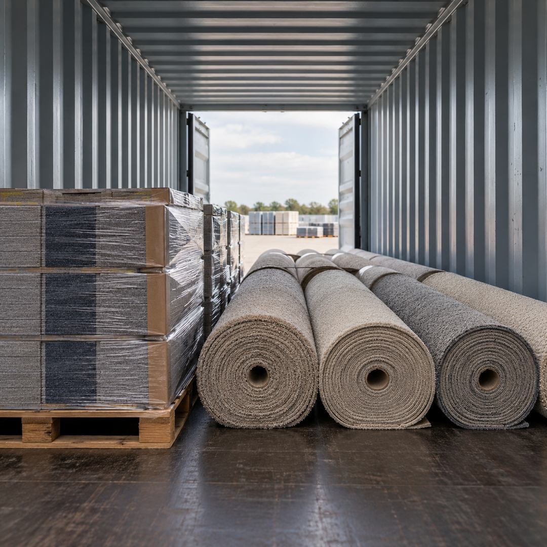 How Many Square Meters of Carpet Fit in a 40ft Container?