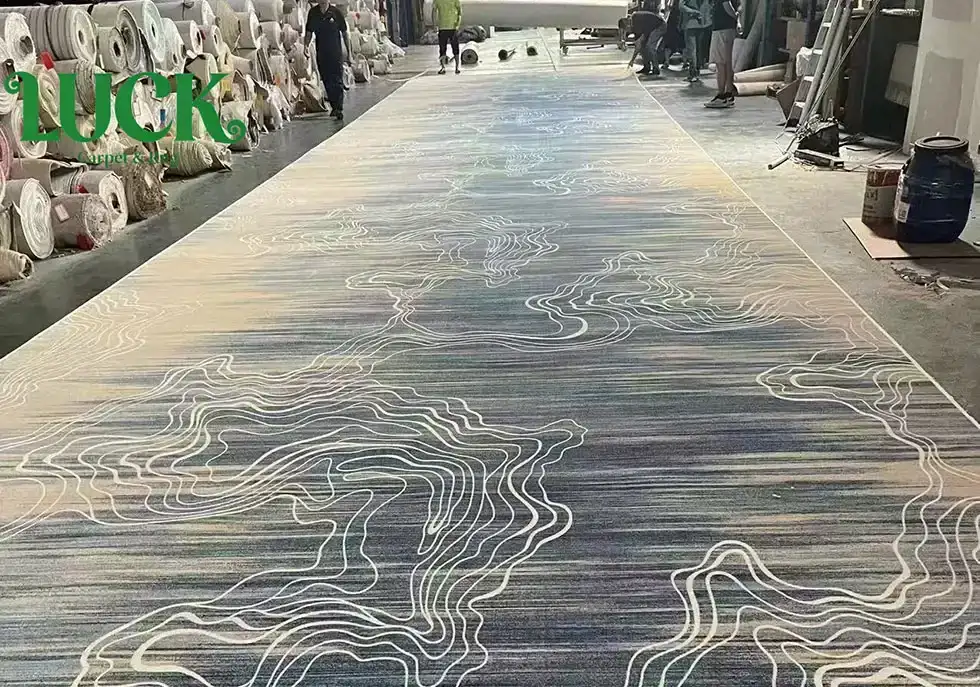 Polyester Printed Wall To Wall Carpet For Office