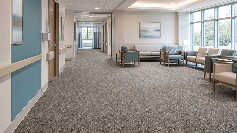 Fire Retardant Hospital Nylon Wall To Wall Carpet