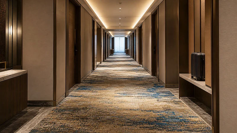 Premium Hotel Corridor Printed Wall To Wall Carpet