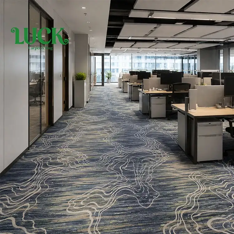 Polyester Printed Wall to Wall Carpet for Office