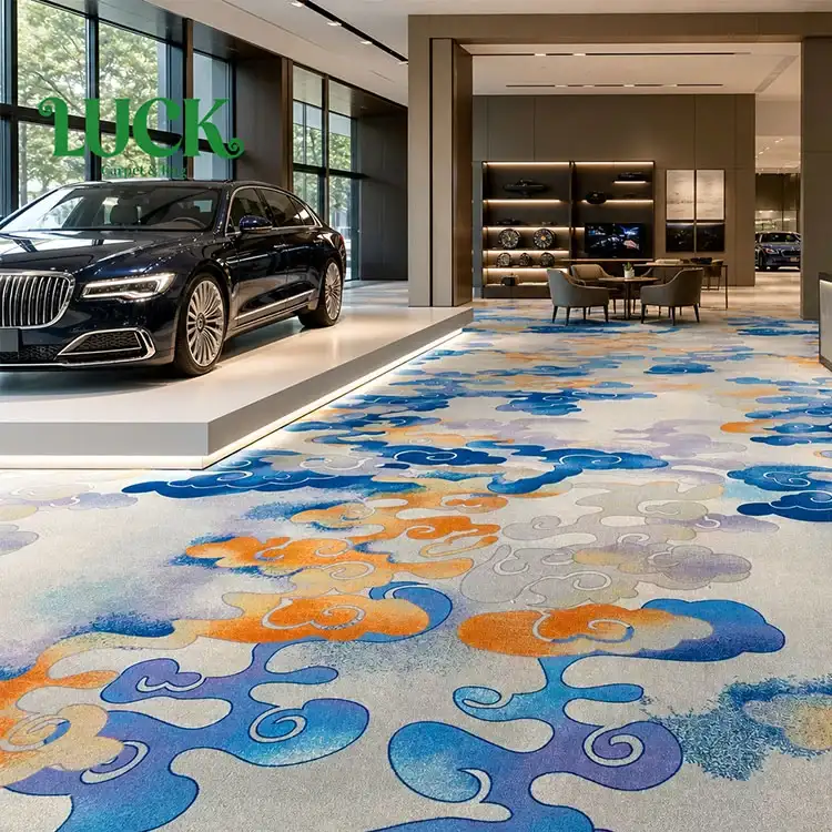 Polyester Printed Wall to Wall Carpet for Showroom