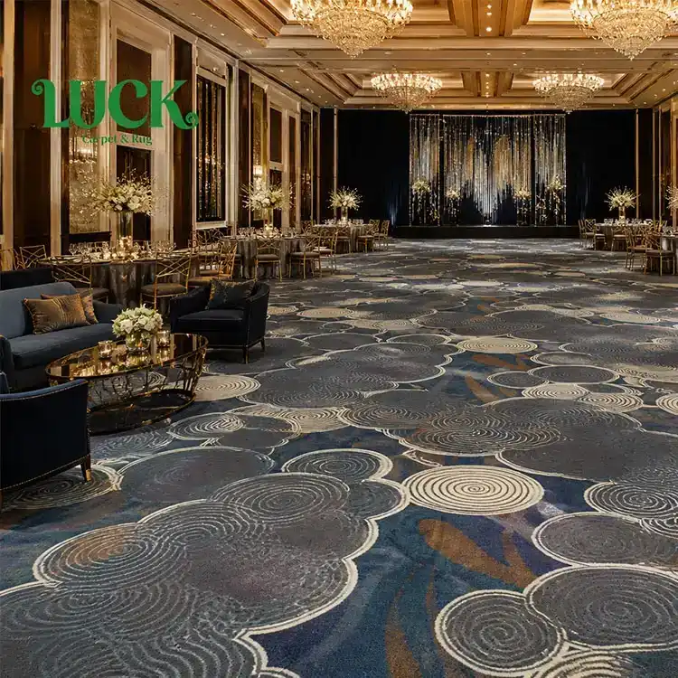 Wool Printed Wall to Wall Carpet for Ballrooms