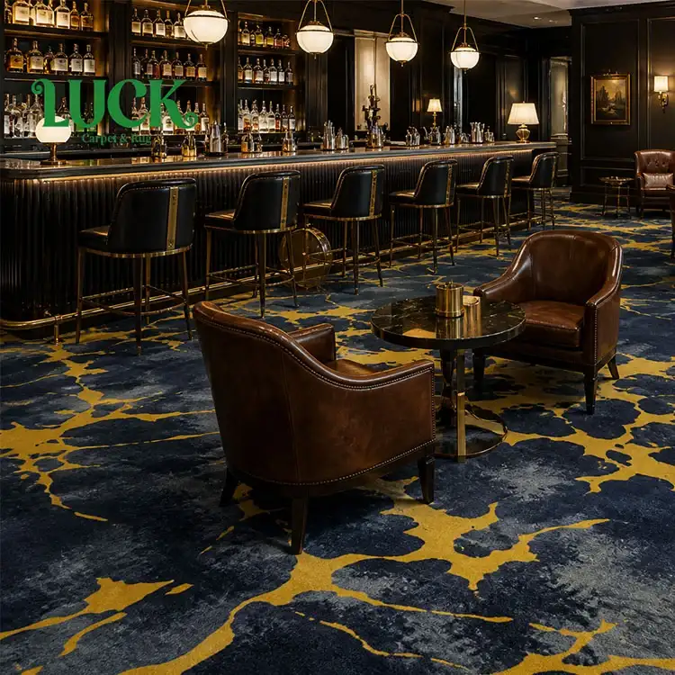 Wool Printed Wall to Wall Carpet for Clubs